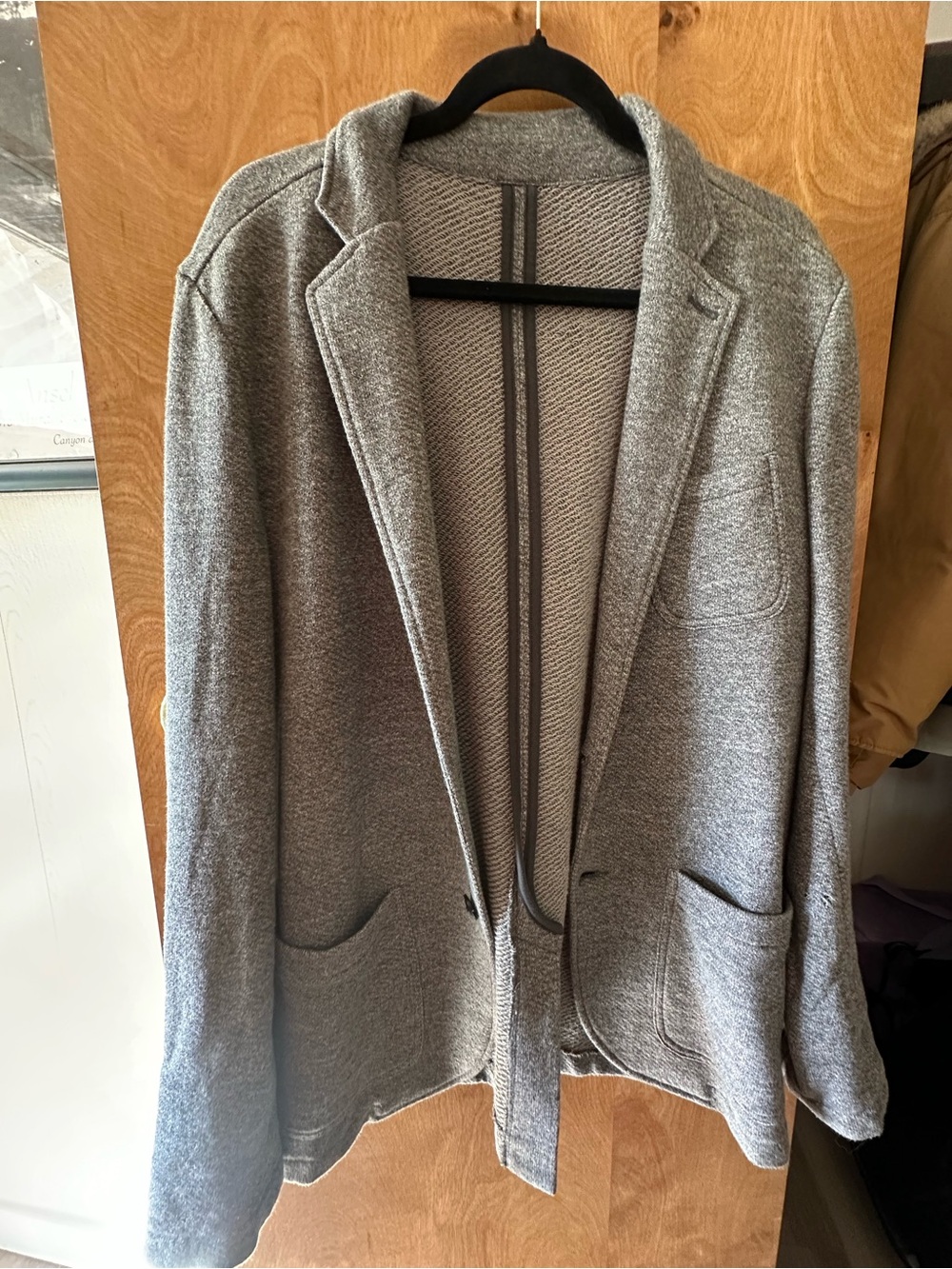 Faherty Grey Knit Blazer Jacket